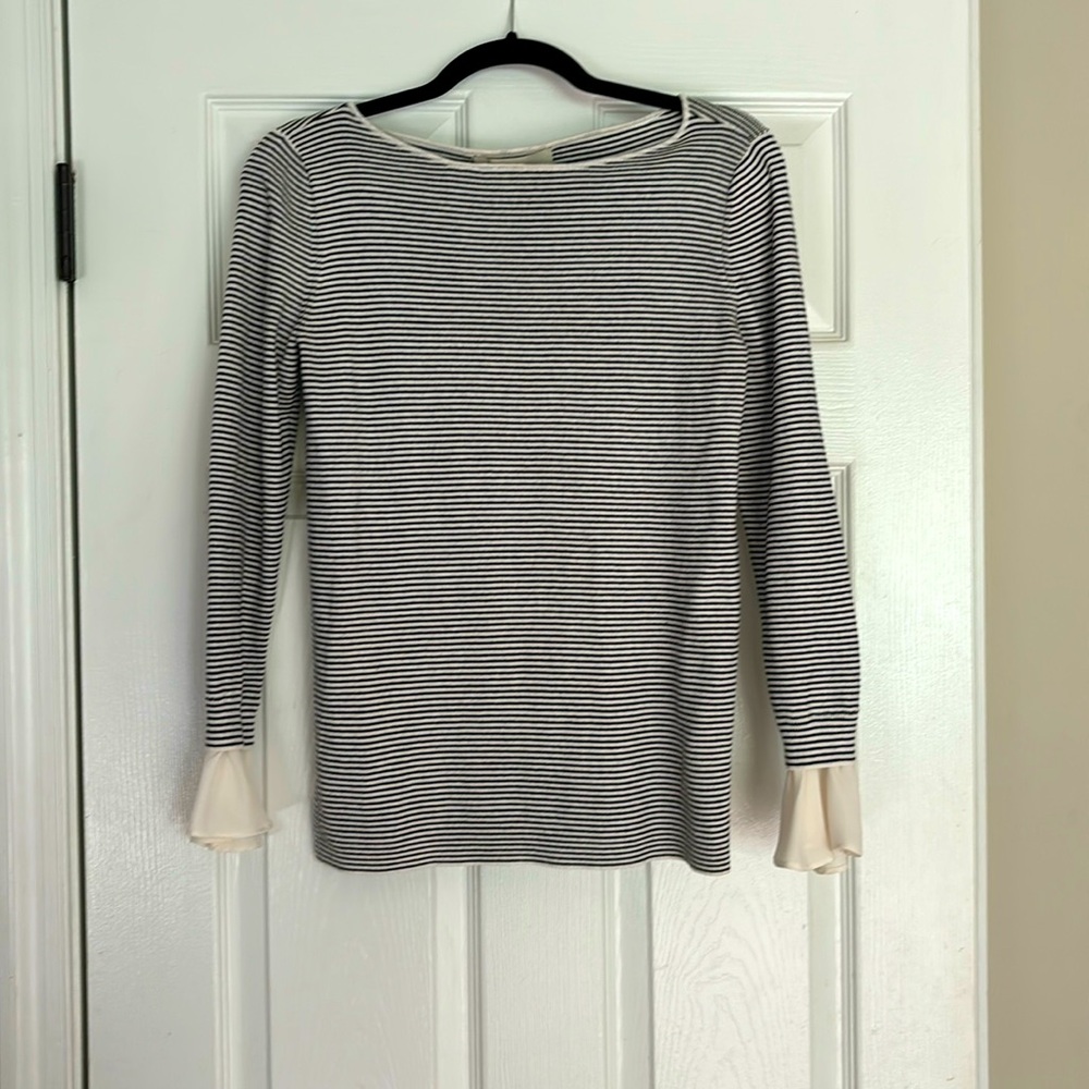 Loft black and white lightweight sweater